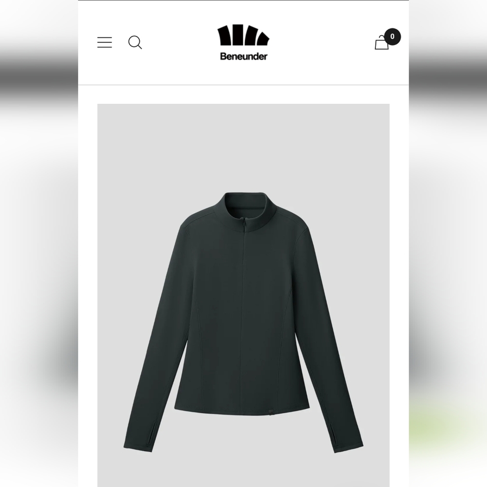 NWT - Women's Half-Zip Black Top